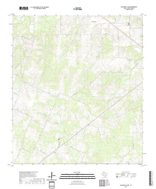 Blackwell Lake topographic map thumbnail