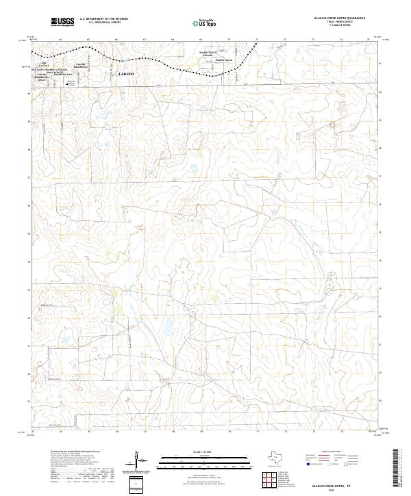 Blancas Creek North topographic map thumbnail