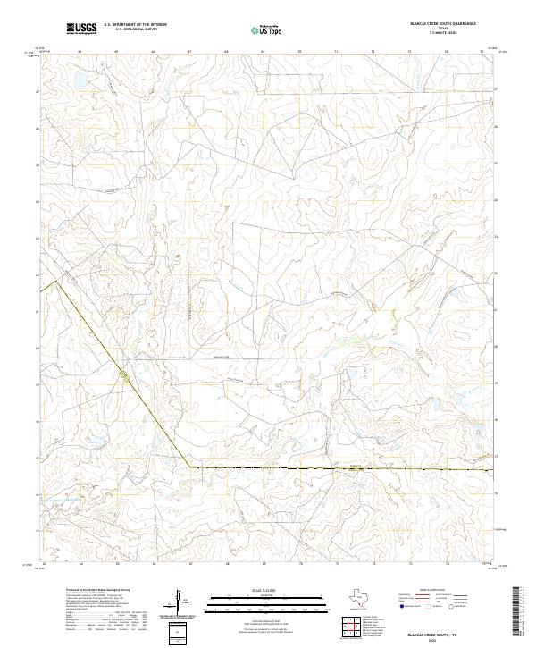 Blancas Creek South topographic map thumbnail