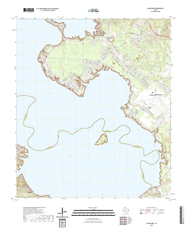 Blanchard topographic map thumbnail