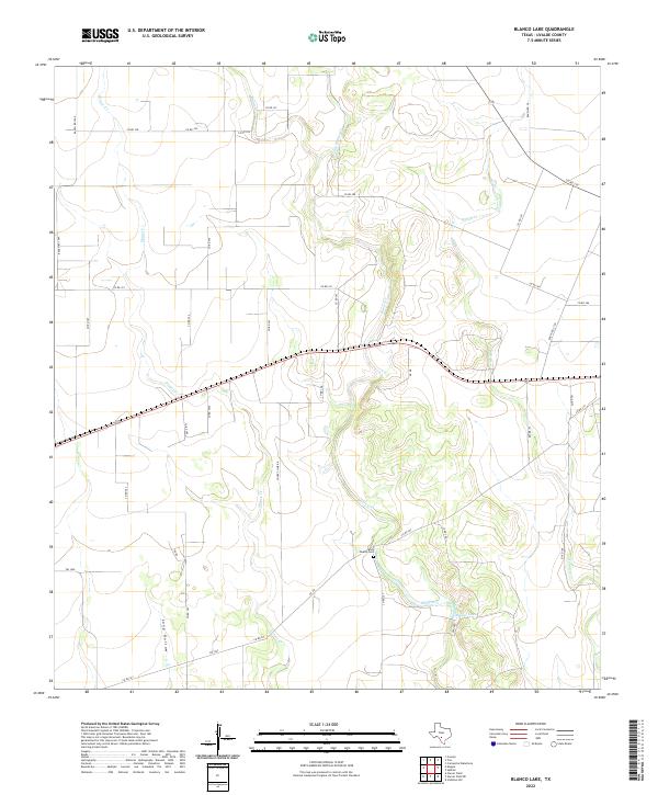 Blanco Lake topographic map thumbnail