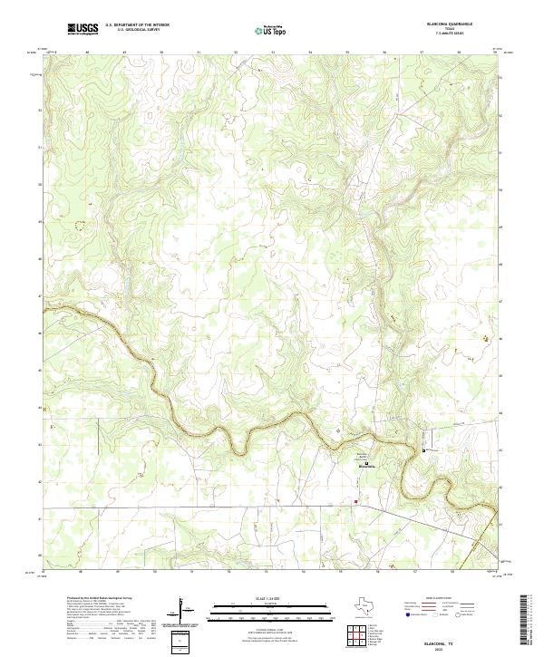 Blanconia topographic map thumbnail