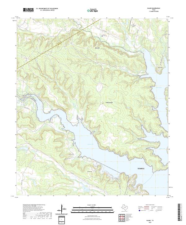 Bland topographic map thumbnail