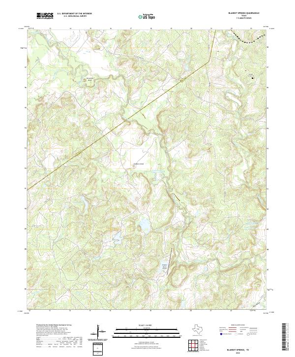 Blanket Springs topographic map thumbnail