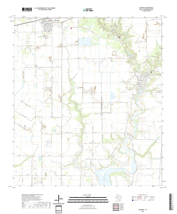 Blessing topographic map thumbnail