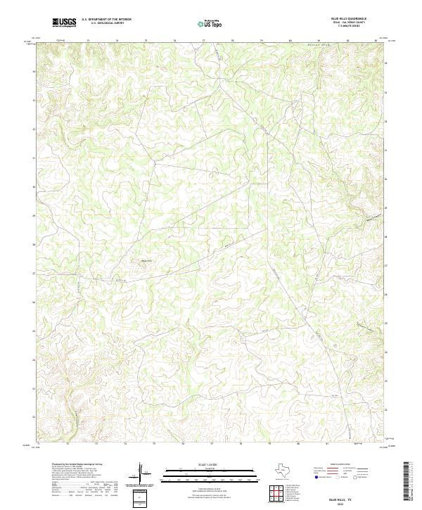 Blue Hills topographic map thumbnail