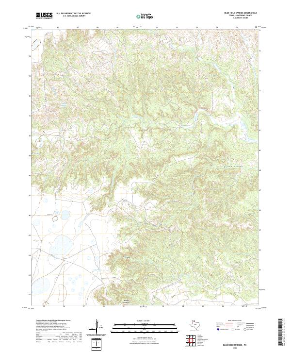 Blue Hole Springs topographic map thumbnail
