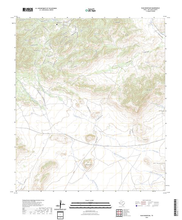 Blue Mountain topographic map thumbnail
