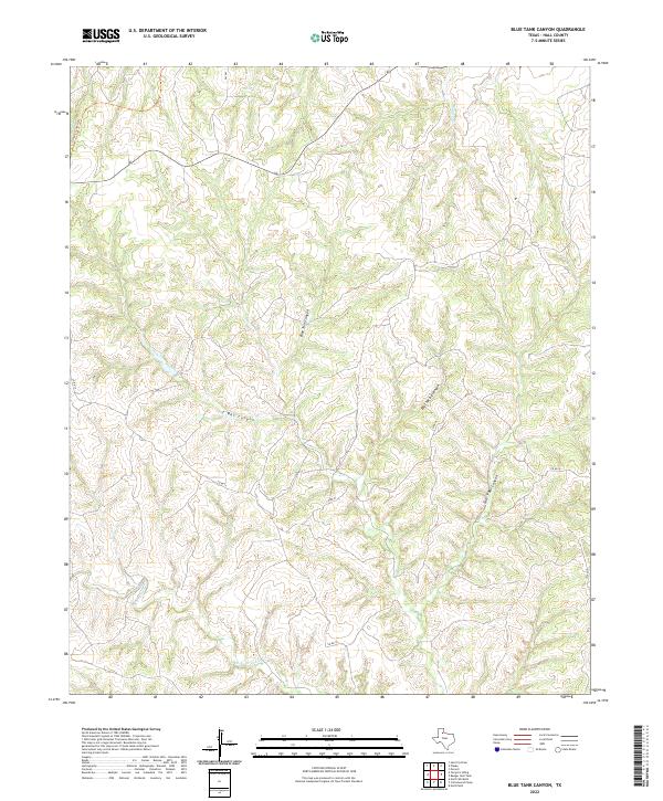 Blue Tank Canyon topographic map thumbnail