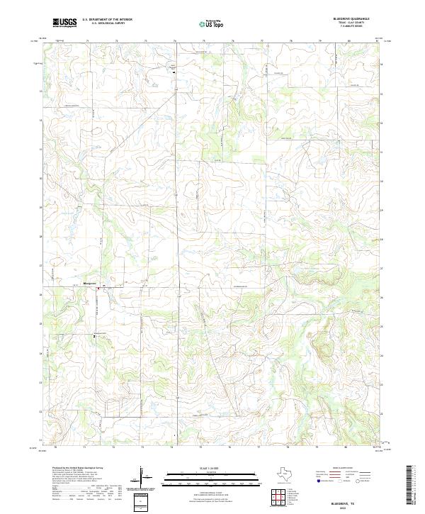 Bluegrove topographic map thumbnail