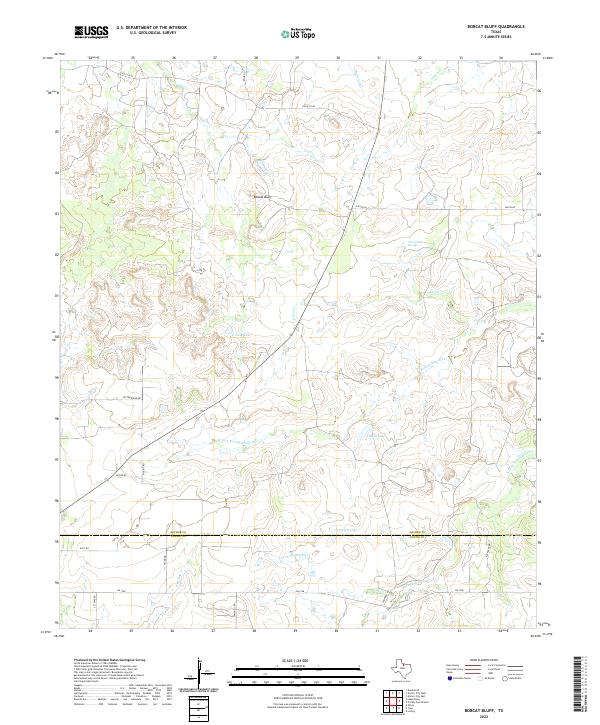 Bobcat Bluff topographic map thumbnail