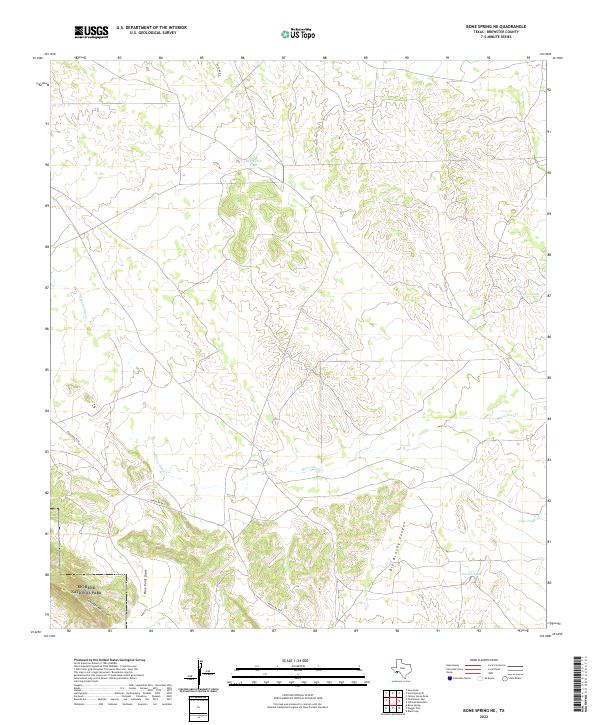 Bone Spring NE topographic map thumbnail