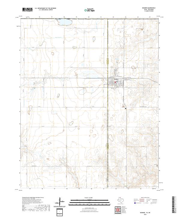 Booker topographic map thumbnail