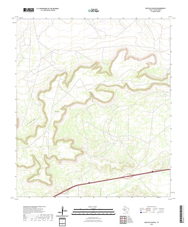 Bootleg Canyon topographic map thumbnail