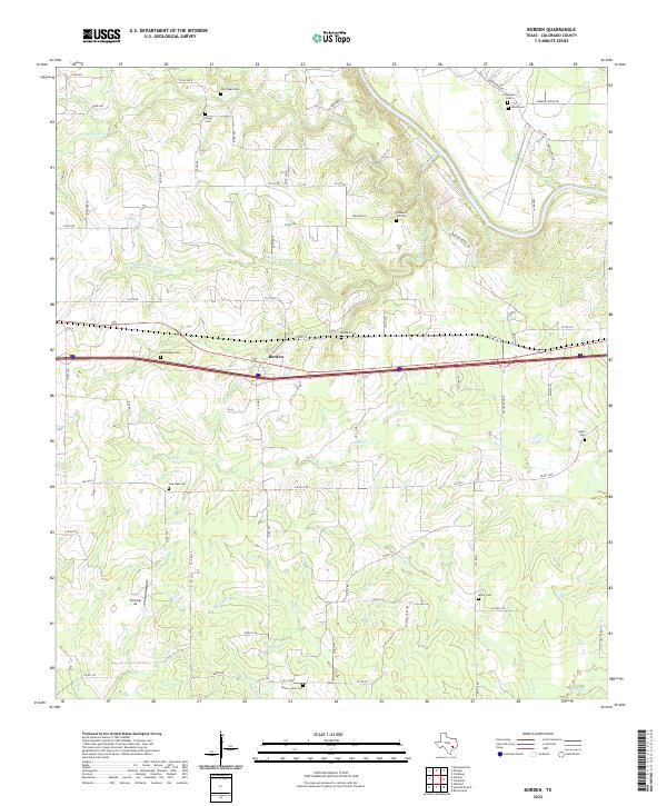 Borden topographic map thumbnail
