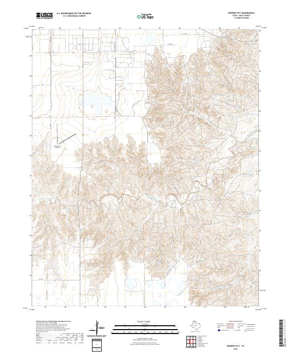 Bowers City topographic map thumbnail