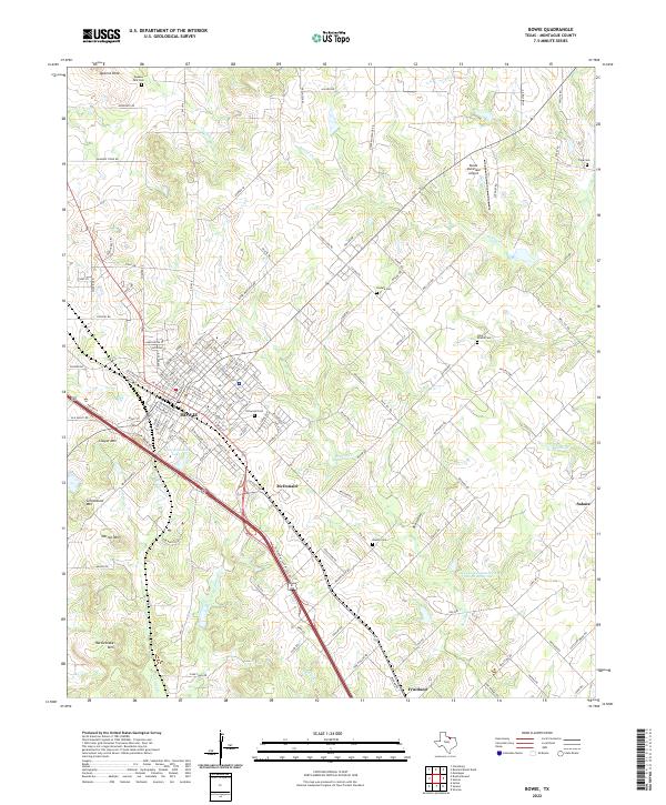 Bowie topographic map thumbnail
