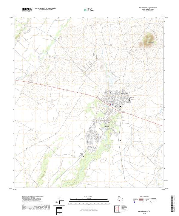 Brackettville topographic map thumbnail