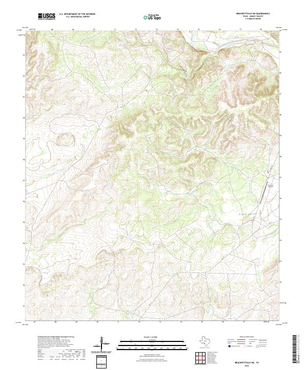 Brackettville NE topographic map thumbnail