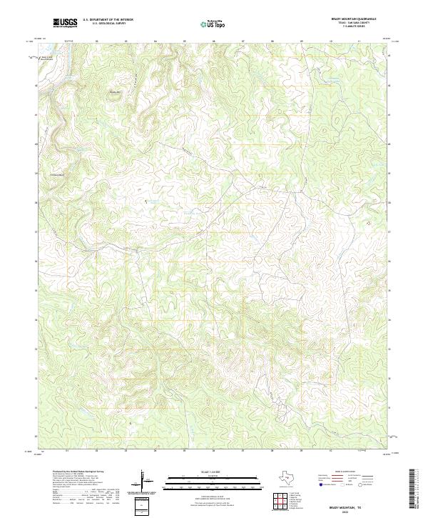 Brady Mountain topographic map thumbnail