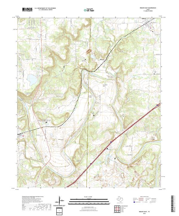 Brazos East topographic map thumbnail