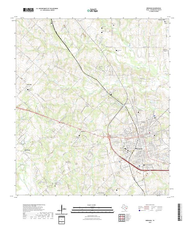 Brenham topographic map thumbnail