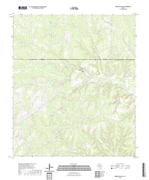 Brewer Hollow topographic map thumbnail