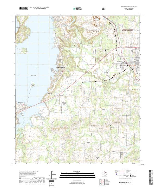Bridgeport West topographic map thumbnail