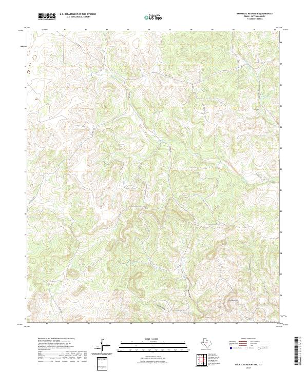 Brokeleg Mountain topographic map thumbnail