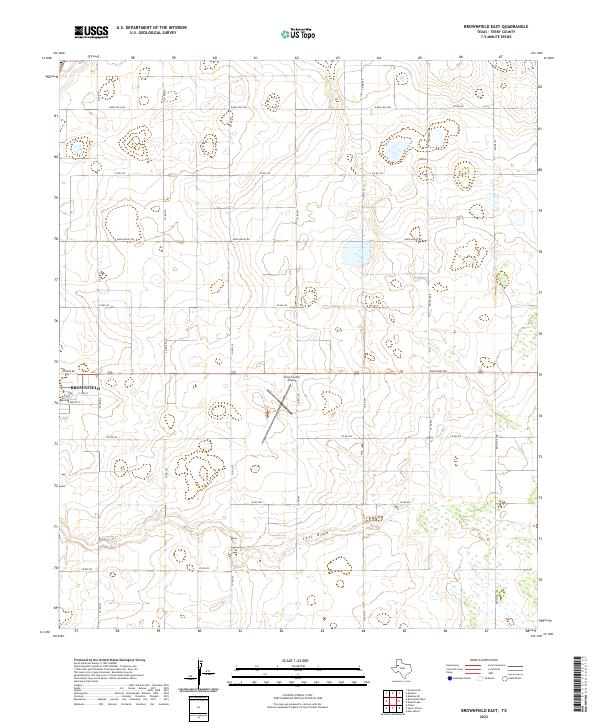 Brownfield East topographic map thumbnail