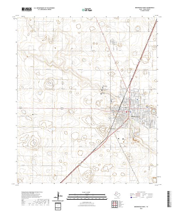 Brownfield West topographic map thumbnail