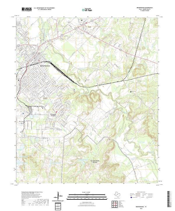 Brownwood topographic map thumbnail