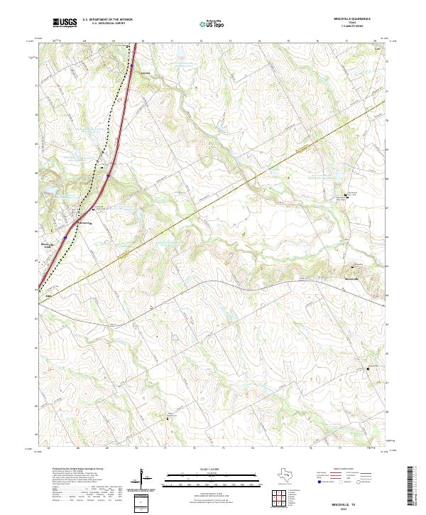 Bruceville topographic map thumbnail