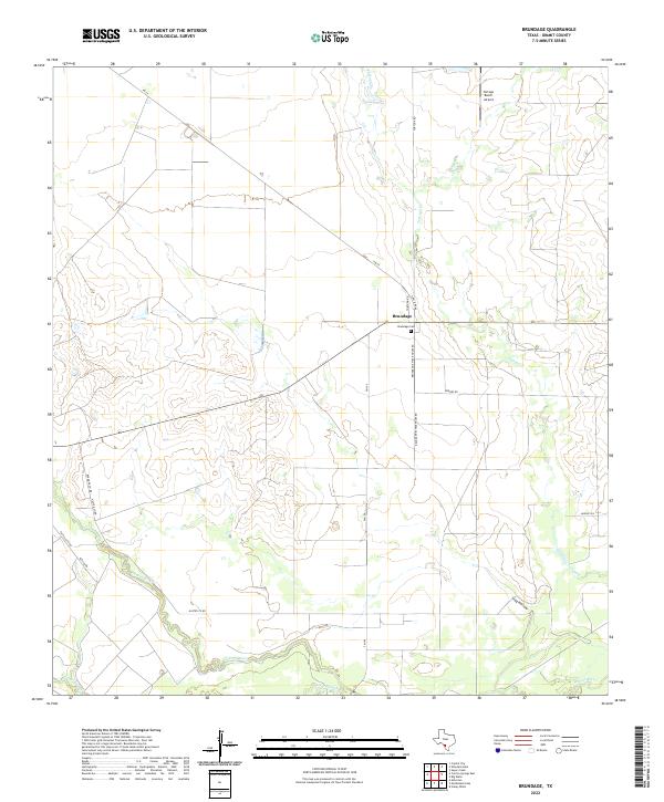 Brundage topographic map thumbnail
