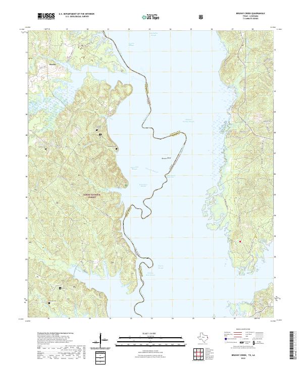 Brushy Creek topographic map thumbnail