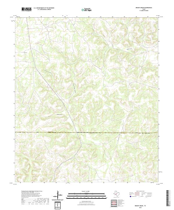 Brushy Draw topographic map thumbnail