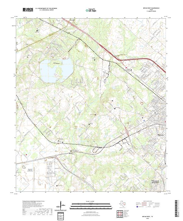 Bryan West topographic map thumbnail