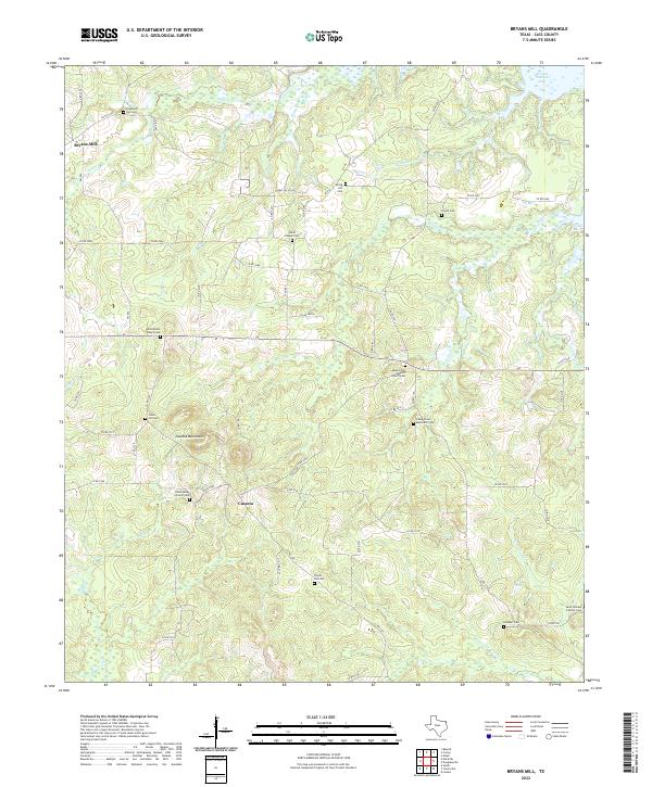 Bryans Mill topographic map thumbnail