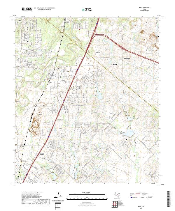 Buda topographic map thumbnail