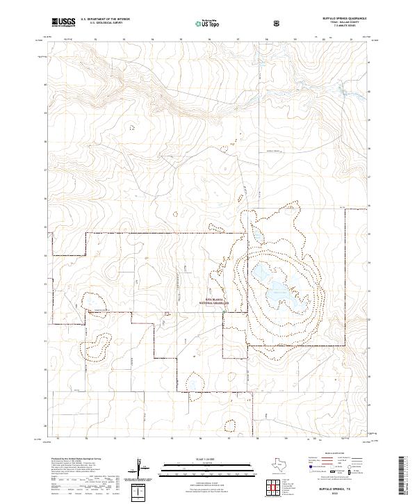 Buffalo Springs topographic map thumbnail