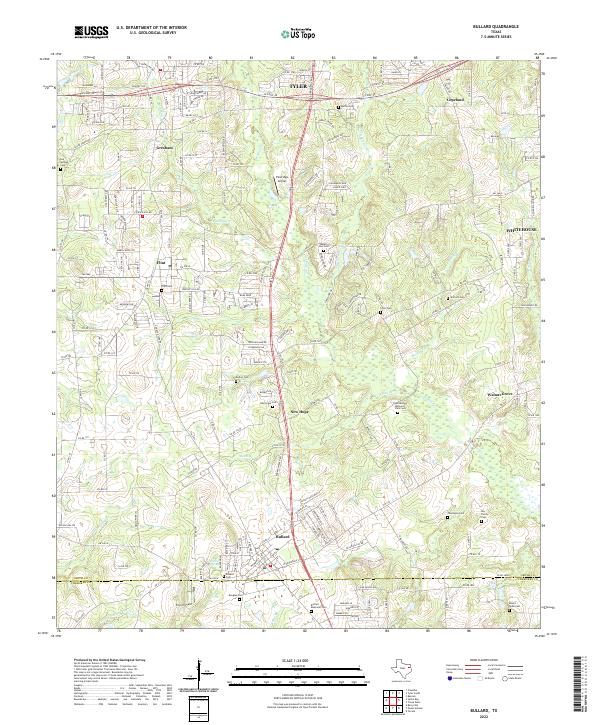 Bullard topographic map thumbnail