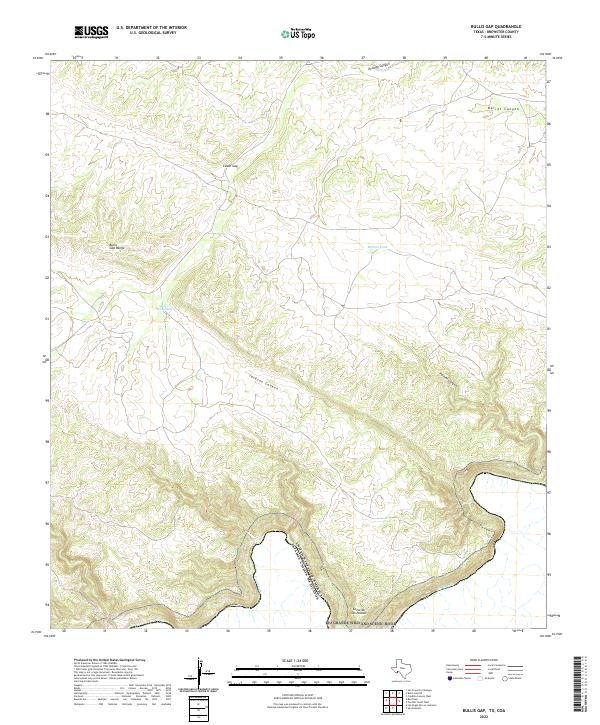 Bullis Gap topographic map thumbnail