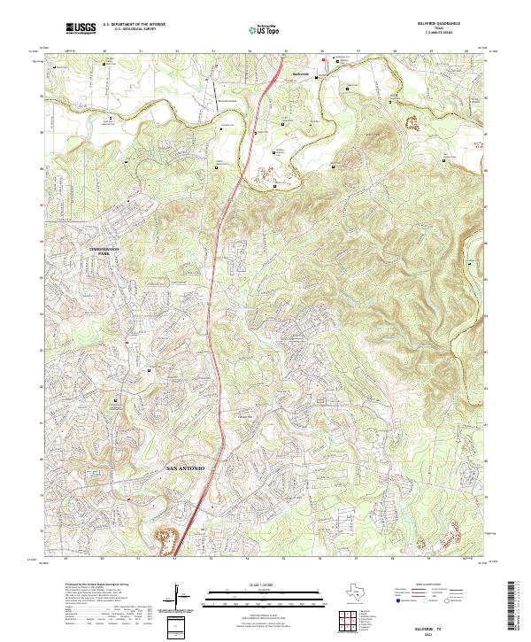 Bulverde topographic map thumbnail