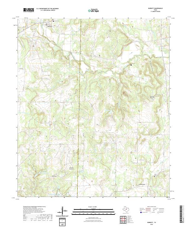 Burkett topographic map thumbnail