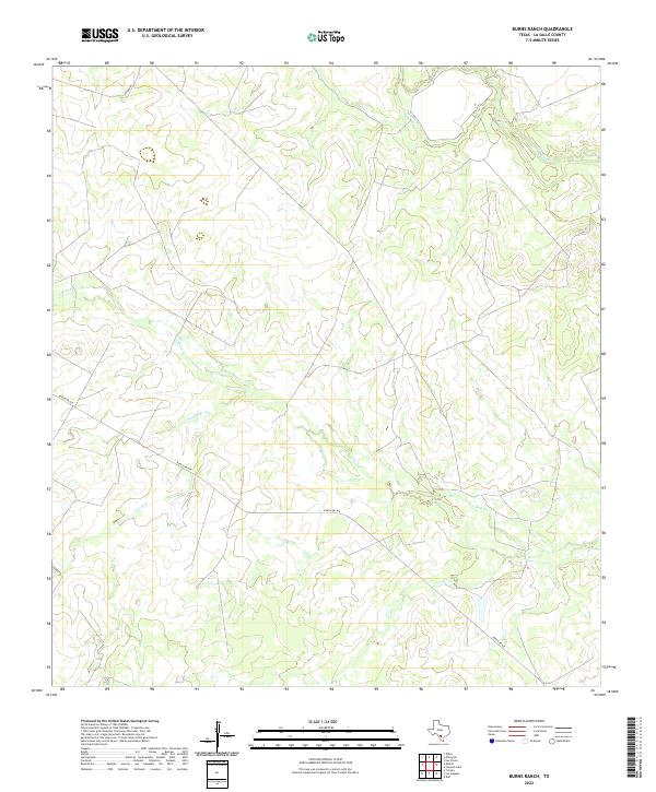 Burns Ranch topographic map thumbnail
