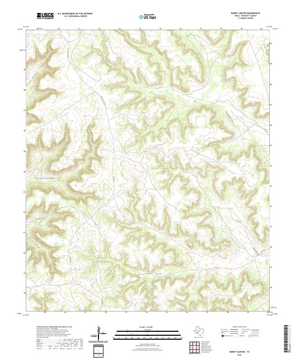 Burnt Canyon topographic map thumbnail