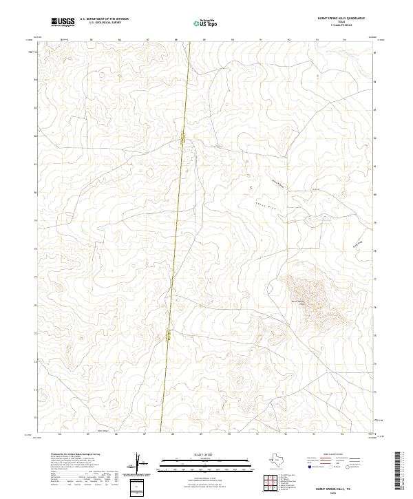 Burnt Spring Hills topographic map thumbnail