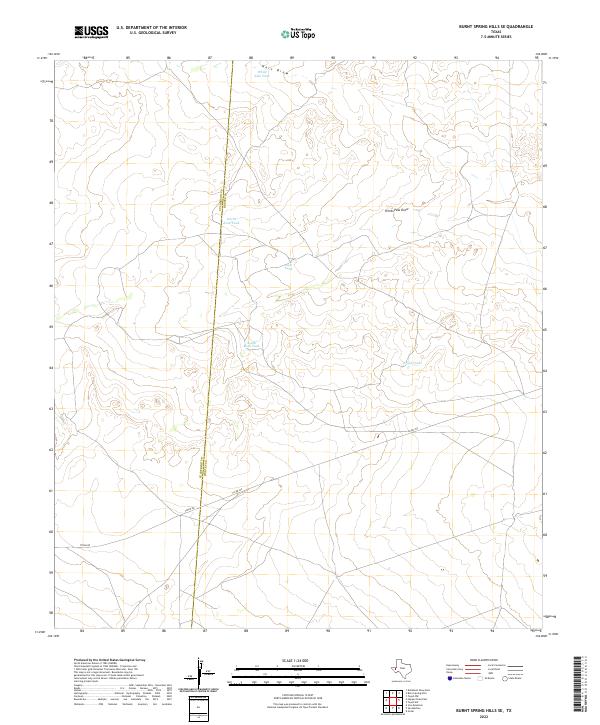 Burnt Spring Hills SE topographic map thumbnail