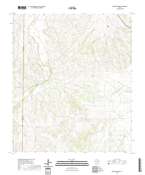 Burr Oak Creek topographic map thumbnail