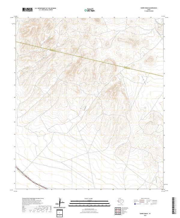 Burro Draw topographic map thumbnail